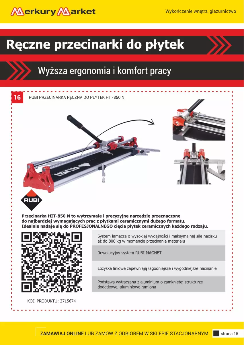 Gazetka promocyjna Merkury Market - ważna 20.09 do 31.12.2023 - strona 15 - produkty: Lazur, Płytka, Przecinarka, Sok