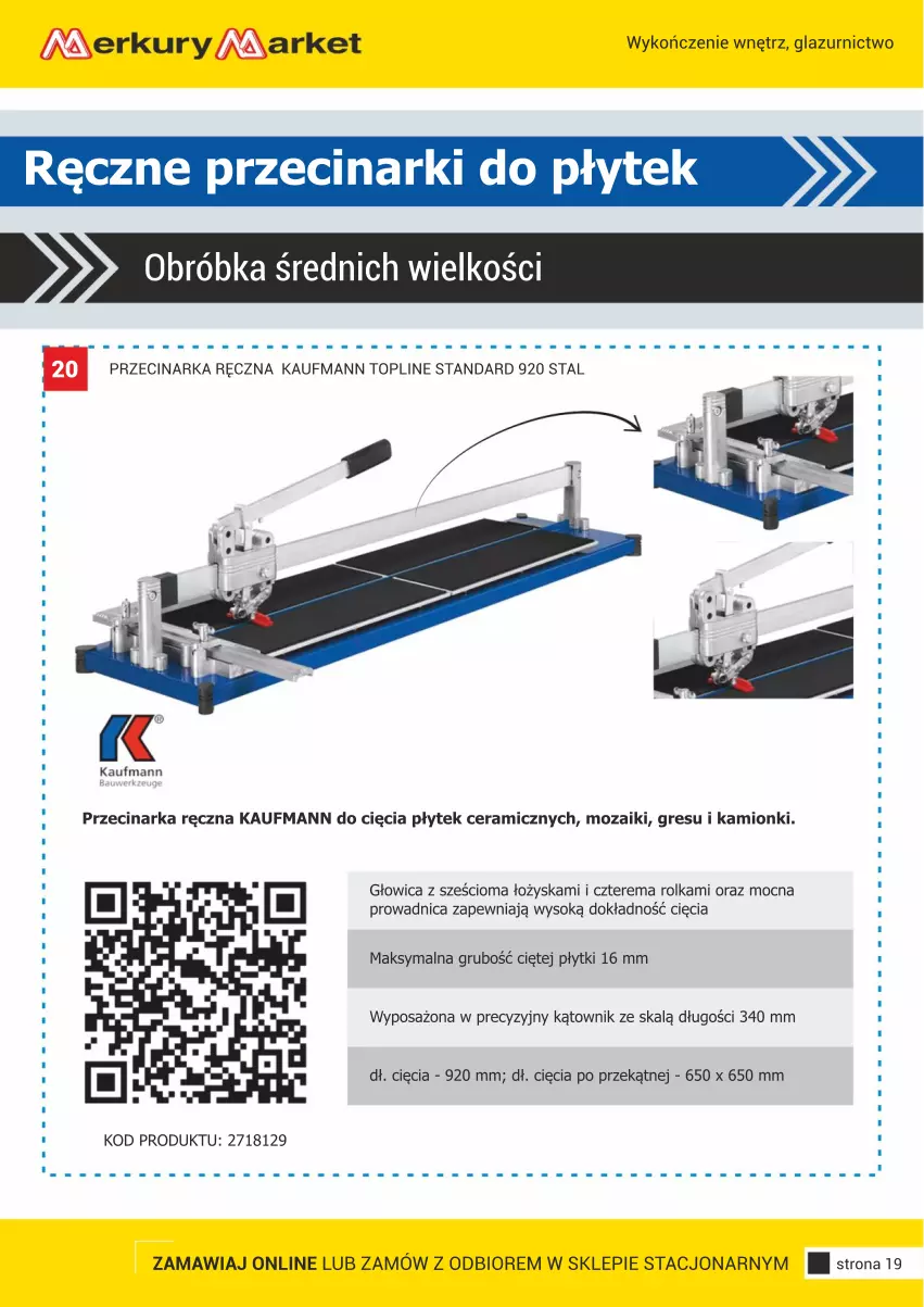 Gazetka promocyjna Merkury Market - ważna 20.09 do 31.12.2023 - strona 19 - produkty: Gres, Lazur, Przecinarka, Sok