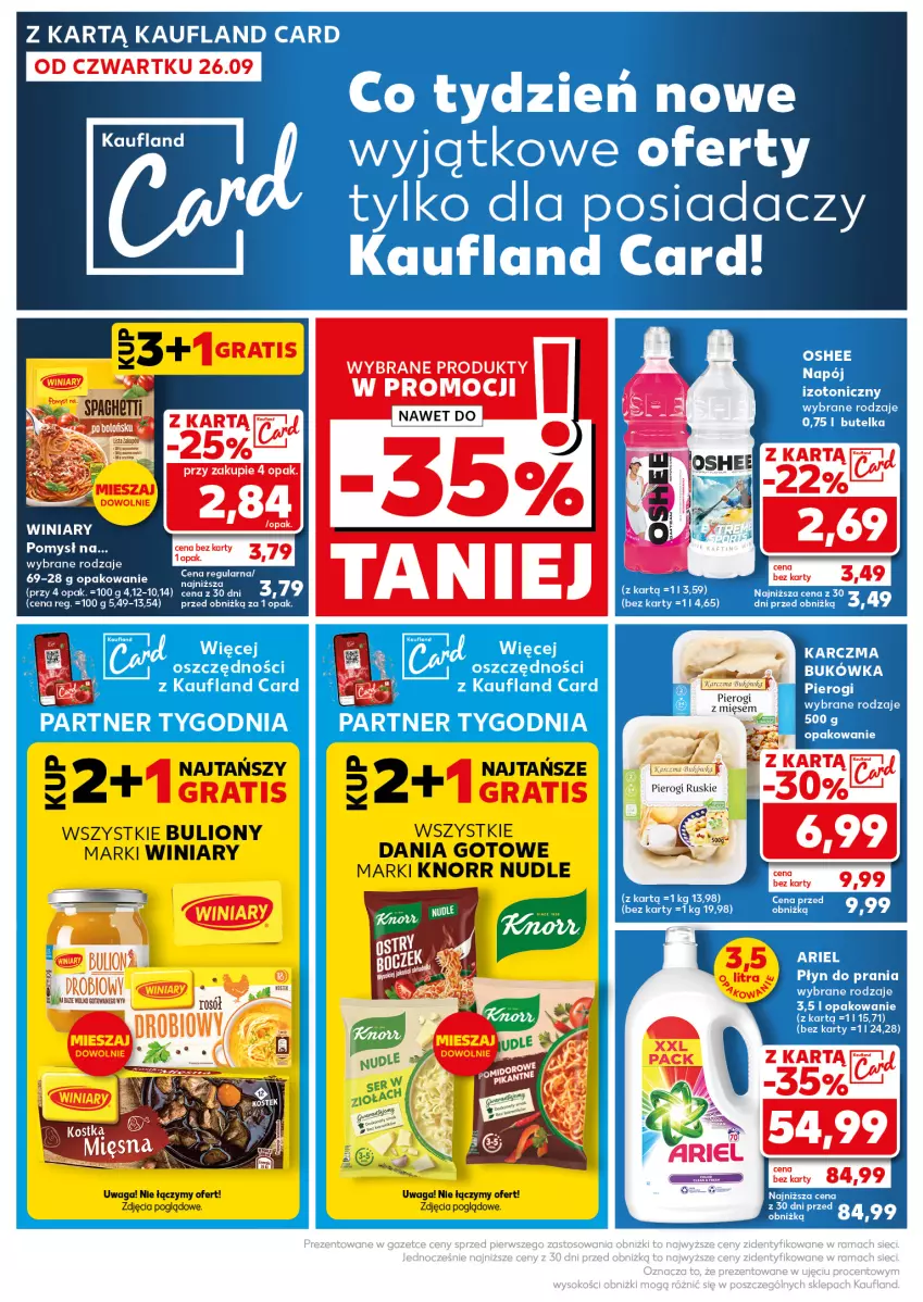 Gazetka promocyjna Kaufland - Kaufland - ważna 30.09 do 02.10.2024 - strona 8 - produkty: Ariel, Bulion, Dania gotowe, Knorr, Lion, Napój, Napój izotoniczny, Oshee, Pierogi, Płyn do prania, Waga, Winiary