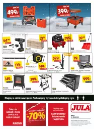 Gazetka promocyjna Jula - Gazetka - Gazetka - ważna od 16.01 do 16.01.2022 - strona 4 - produkty: Odkurzacz, Kominek, Stół, Tera, Warka, Tarka, Wkręt, Taboret, Wózek, Wkrętarka, Brykiet drzewny, Kompresor, Akumulator