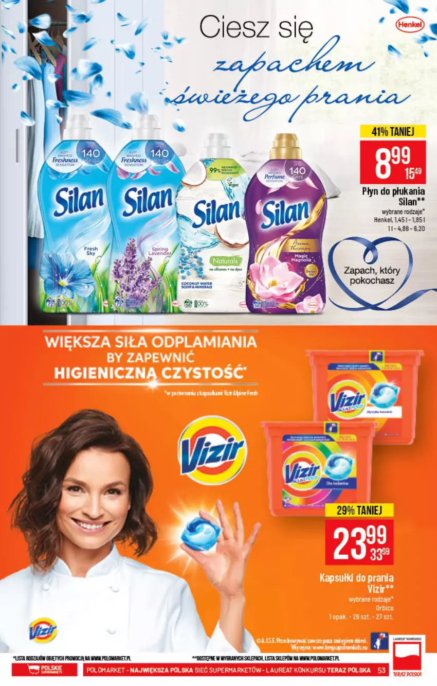 Gazetka promocyjna PoloMarket - Gazetka pomocyjna - ważna 03.11 do 09.11.2021 - strona 53 - produkty: Płyn do płukania, Silan