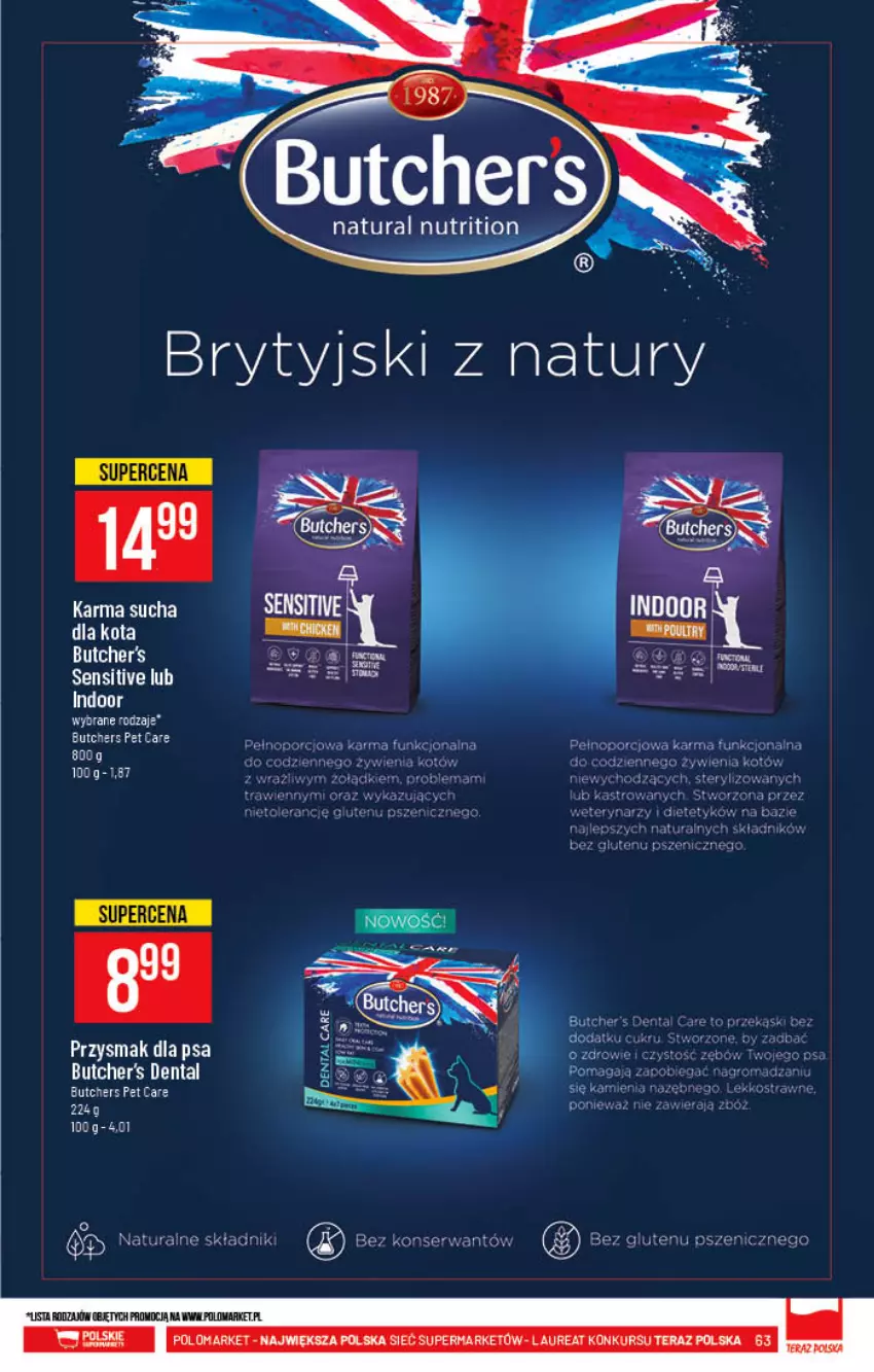 Gazetka promocyjna PoloMarket - Gazetka pomocyjna - ważna 03.11 do 09.11.2021 - strona 63 - produkty: Butcher's, Por, Przysmak dla psa, Ser