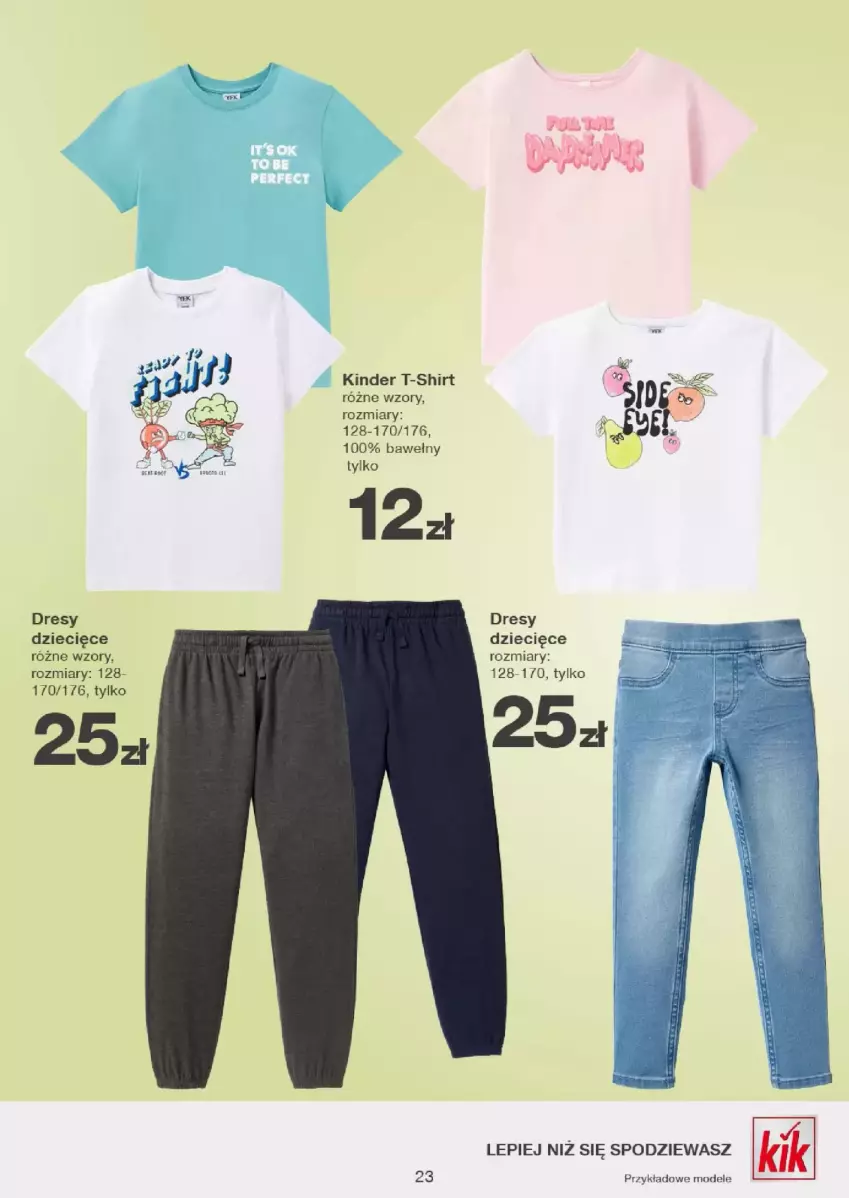 Gazetka promocyjna Kik - ważna 10.03 do 23.03.2025 - strona 16 - produkty: Dres, Dzieci, Kinder, T-shirt