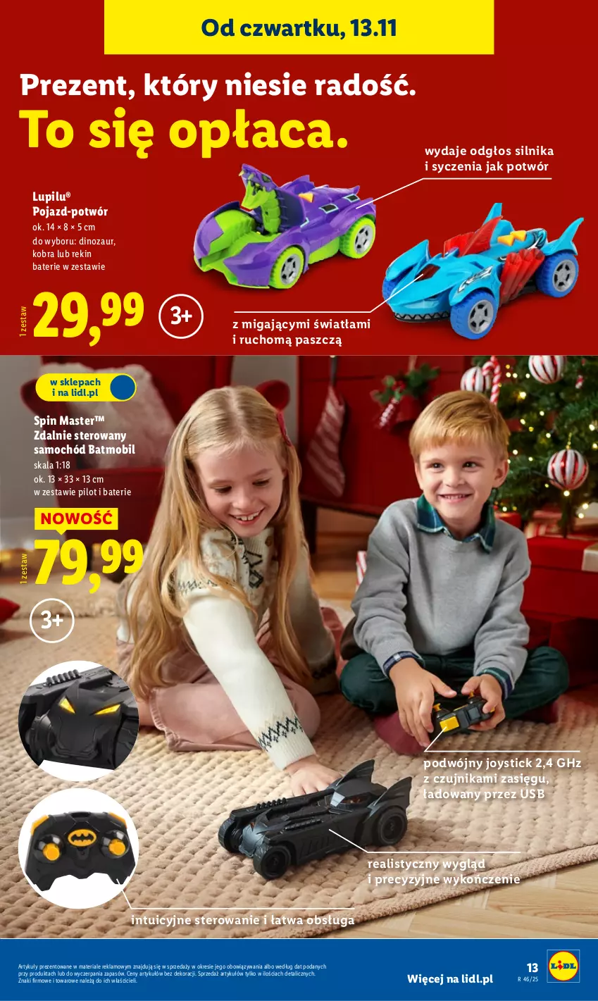 Gazetka promocyjna Lidl - Katalog Zabawki - ważna 03.11 do 24.12.2025 - strona 13 - produkty: Dinozaur, Mobil, Pojazd, Samochód