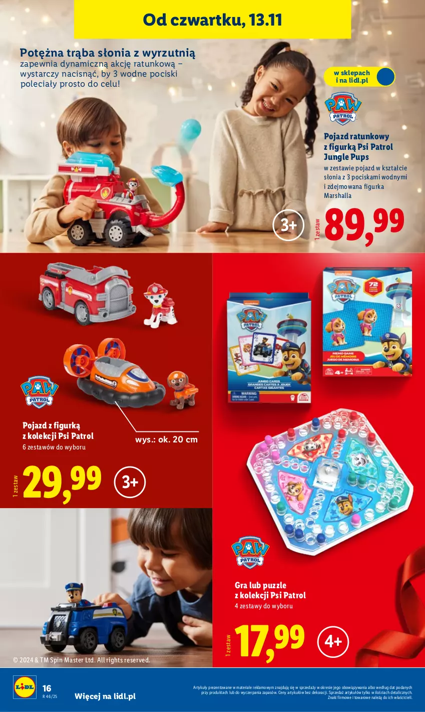 Gazetka promocyjna Lidl - Katalog Zabawki - ważna 03.11 do 24.12.2025 - strona 16 - produkty: Gra, Mars, Pojazd, Psi Patrol, Puzzle, Ser