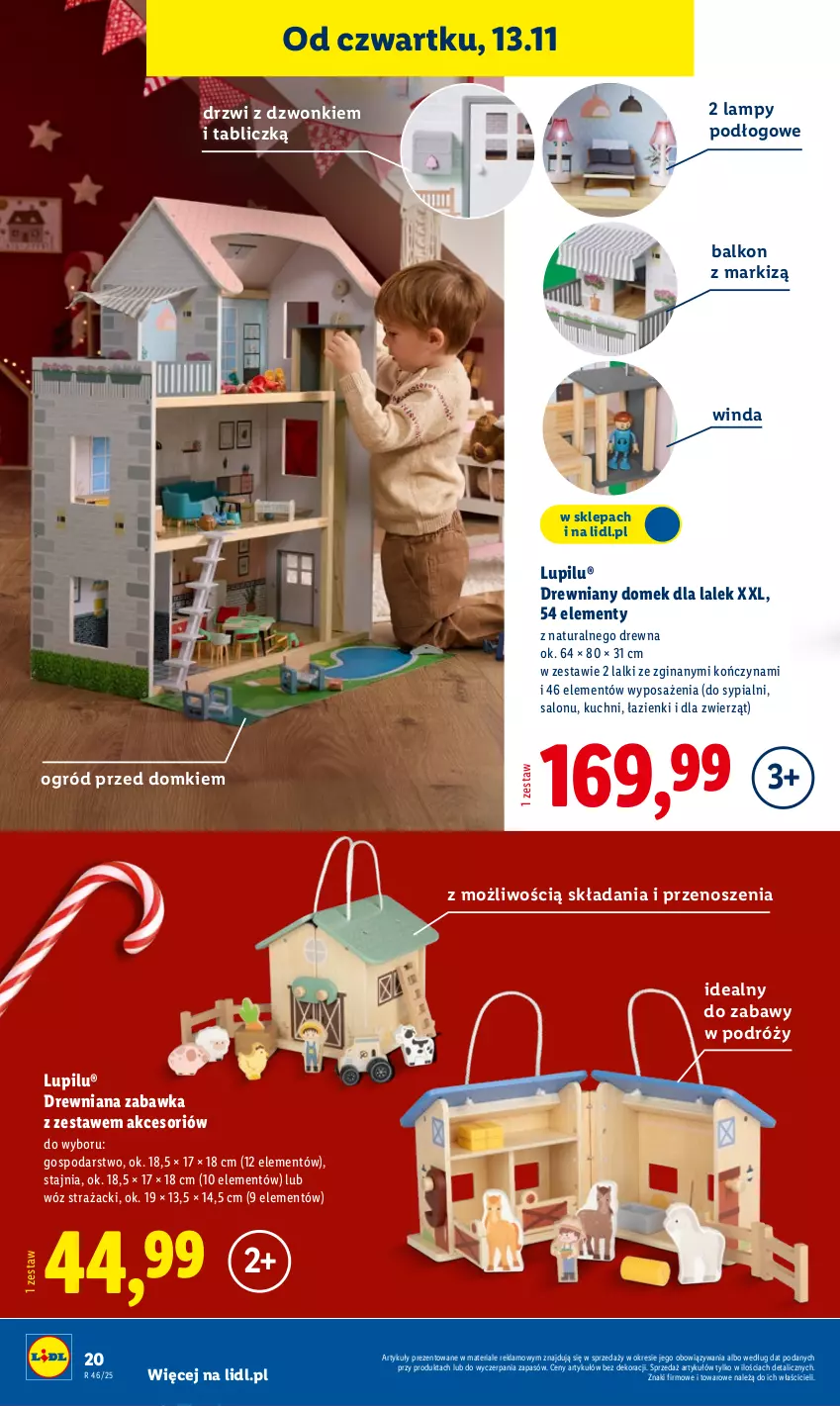 Gazetka promocyjna Lidl - Katalog Zabawki - ważna 03.11 do 24.12.2025 - strona 20 - produkty: Domek dla lalek, Drzwi, Gin, Ogród, Wóz strażacki, Zabawka