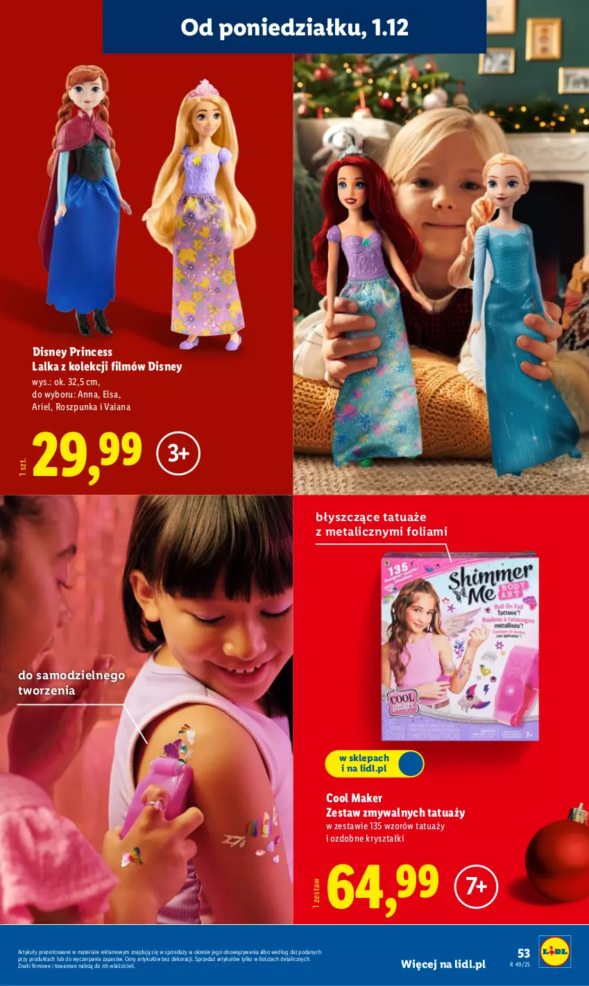 Gazetka promocyjna Lidl - Katalog Zabawki - ważna 03.11 do 24.12.2025 - strona 53 - produkty: Ariel, Disney, Lalka