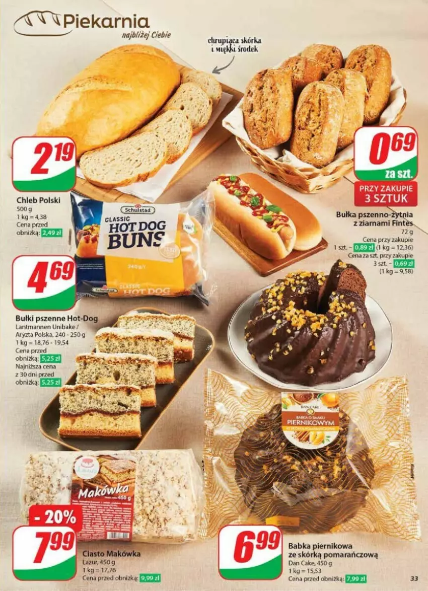 Gazetka promocyjna Dino - ważna 13.11 do 19.11.2024 - strona 27 - produkty: Babka, Bułka, Chleb, Dan Cake, Hot dog, JBL, Lazur, Piernik