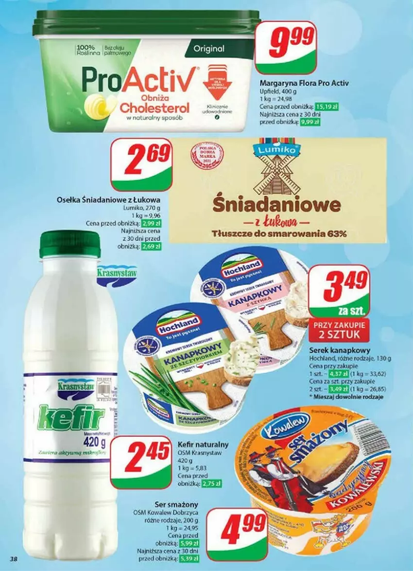 Gazetka promocyjna Dino - ważna 13.11 do 19.11.2024 - strona 32 - produkty: Danio, Flora, Hochland, Kefir, Kefir naturalny, Margaryna, Ser, Serek, Serek kanapkowy