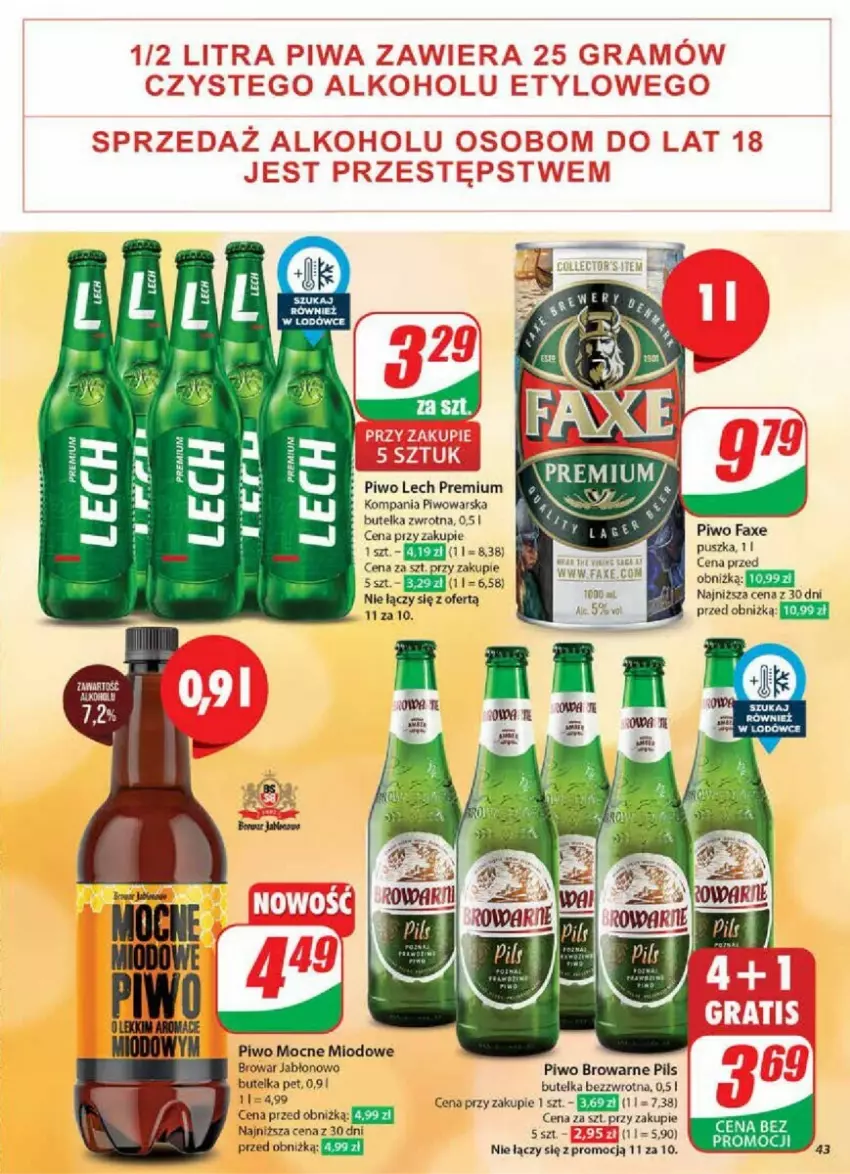 Gazetka promocyjna Dino - ważna 13.11 do 19.11.2024 - strona 38 - produkty: Fa, Lech Premium, Piwo