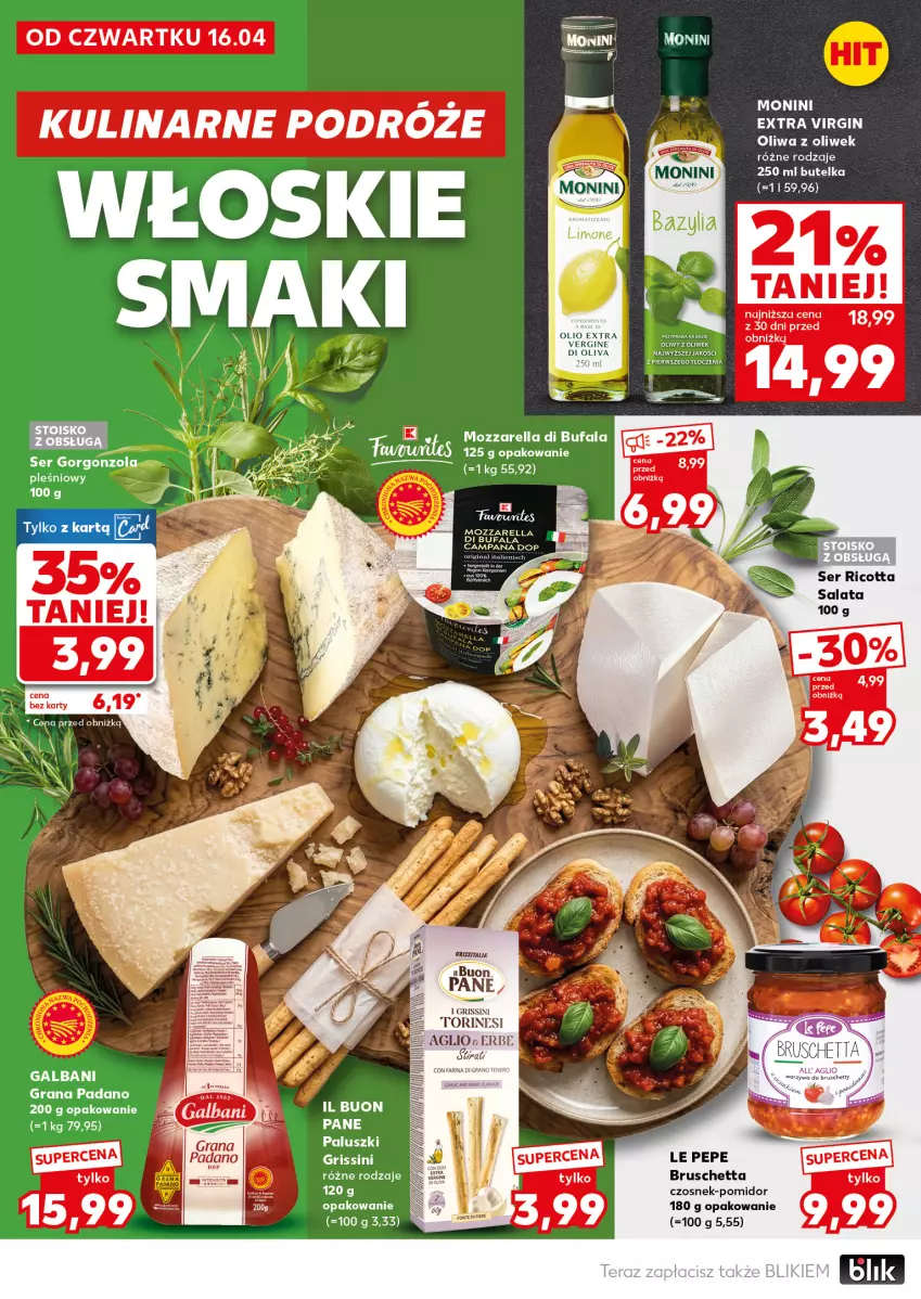Gazetka promocyjna Kaufland - Mocny Start - ważna 20.04 do 22.04.2026 - strona 10 - produkty: Czosnek, Fa, Galbani, Gin, Gra, Grissini, Monini, Mozzarella, Ricotta, Ser