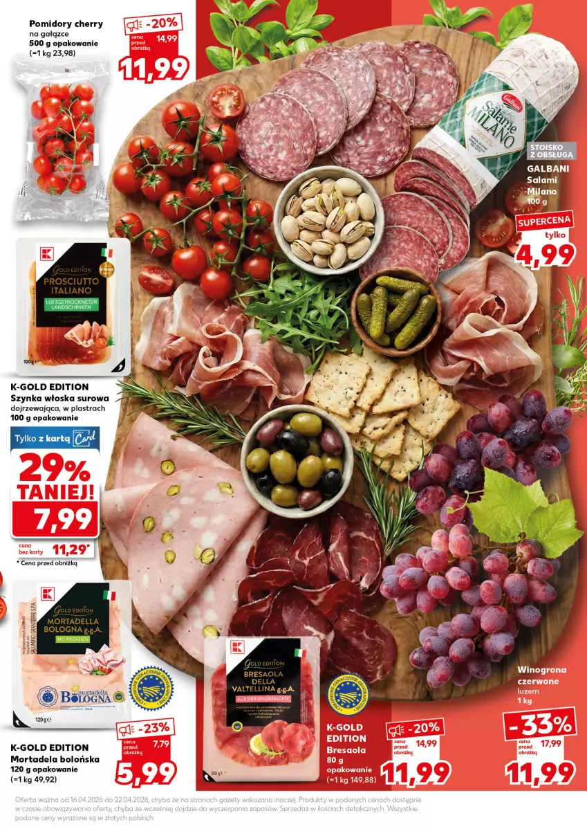 Gazetka promocyjna Kaufland - Mocny Start - ważna 20.04 do 22.04.2026 - strona 11 - produkty: Dell, Gra, Mortadella, Pomidory, Salami, Szynka