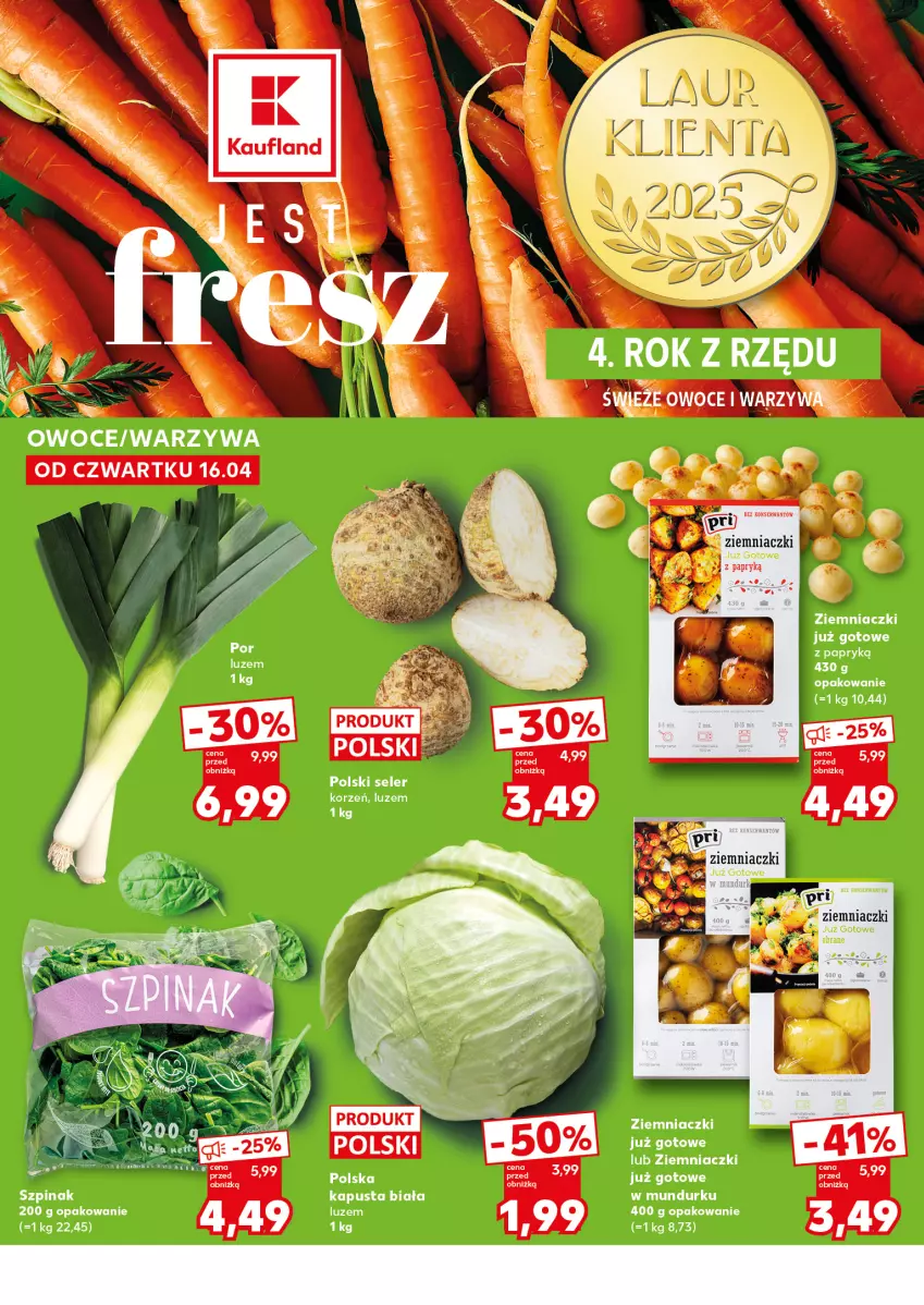 Gazetka promocyjna Kaufland - Mocny Start - ważna 20.04 do 22.04.2026 - strona 14 - produkty: Owoce, Ser, Szpinak, Warzywa