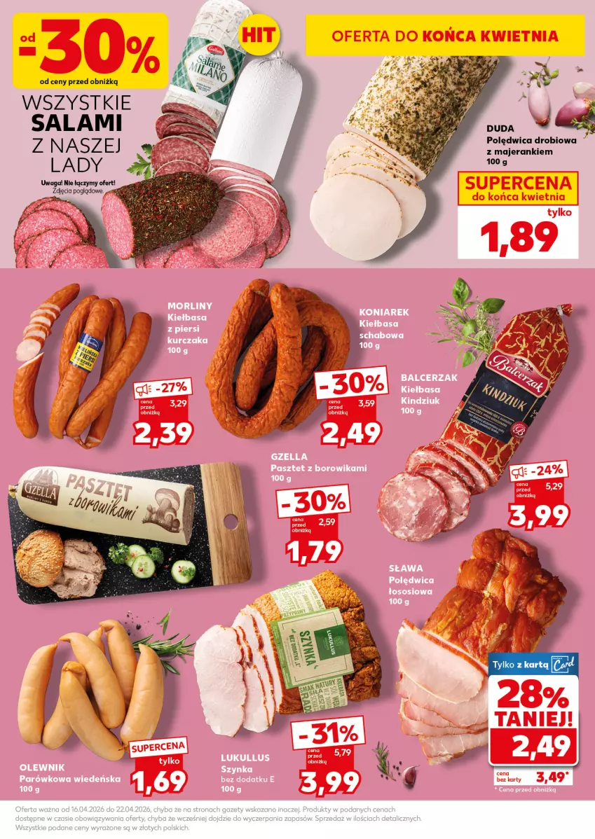 Gazetka promocyjna Kaufland - Mocny Start - ważna 20.04 do 22.04.2026 - strona 19 - produkty: Polędwica, Salami, Waga