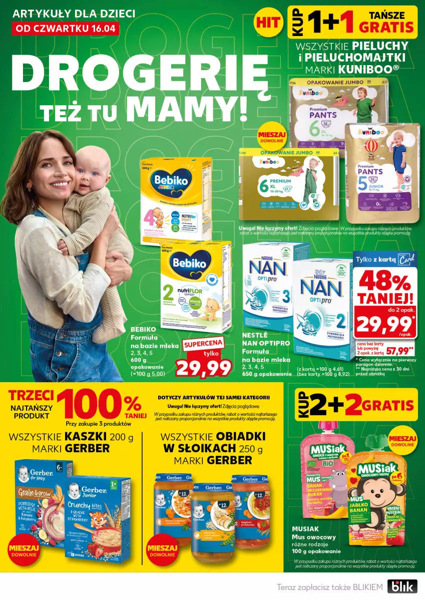 Gazetka promocyjna Kaufland - Mocny Start - ważna 20.04 do 22.04.2026 - strona 28 - produkty: Bebiko, Dzieci, Majtki, Mus, NAN Optipro, Pieluchomajtki, Pieluchy, Por, Waga