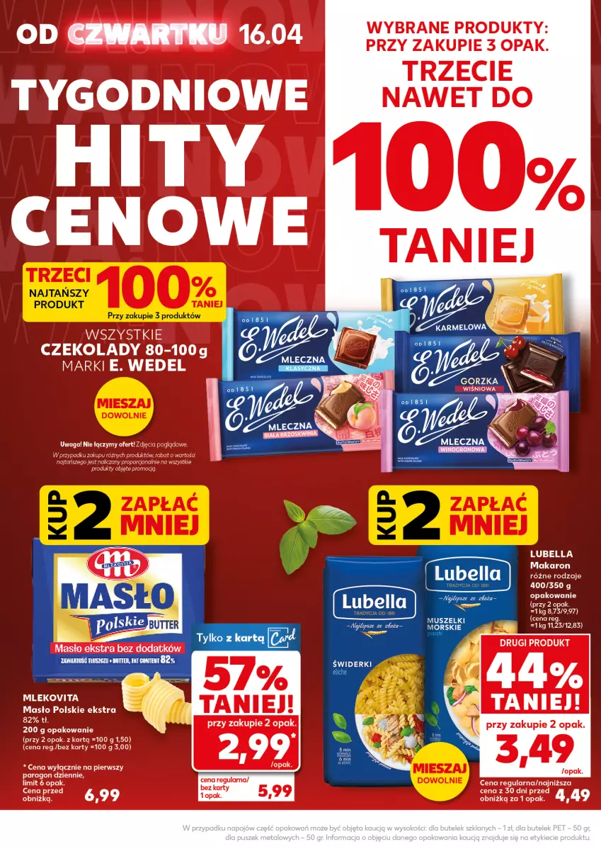 Gazetka promocyjna Kaufland - Mocny Start - ważna 20.04 do 22.04.2026 - strona 6 - produkty: Bell, Bella, E. Wedel, Lubella, Makaron, Masło, Mleko, Mlekovita, Mus