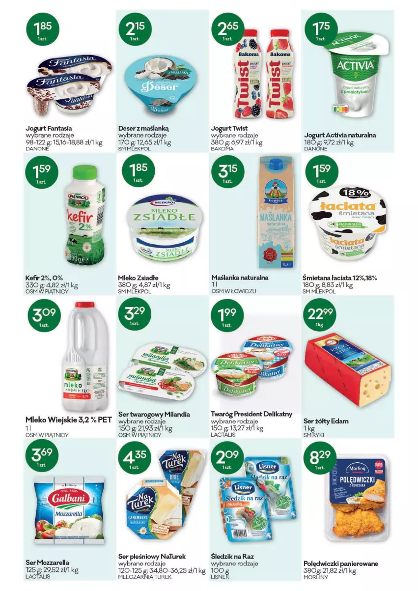 Gazetka promocyjna Groszek - Gazetka - ważna 01.07 do 13.07.2021 - strona 4 - produkty: Activia, Bakoma, Danone, Deser, Edam, Fa, Fanta, Jogurt, Kefir, Kurczak, Maślanka, Mleko, Mleko zsiadłe, Morliny, Mozzarella, NaTurek, Polędwiczki panierowane, Probiotyk, Ser, Ser pleśniowy, Ser twarogowy, Twaróg