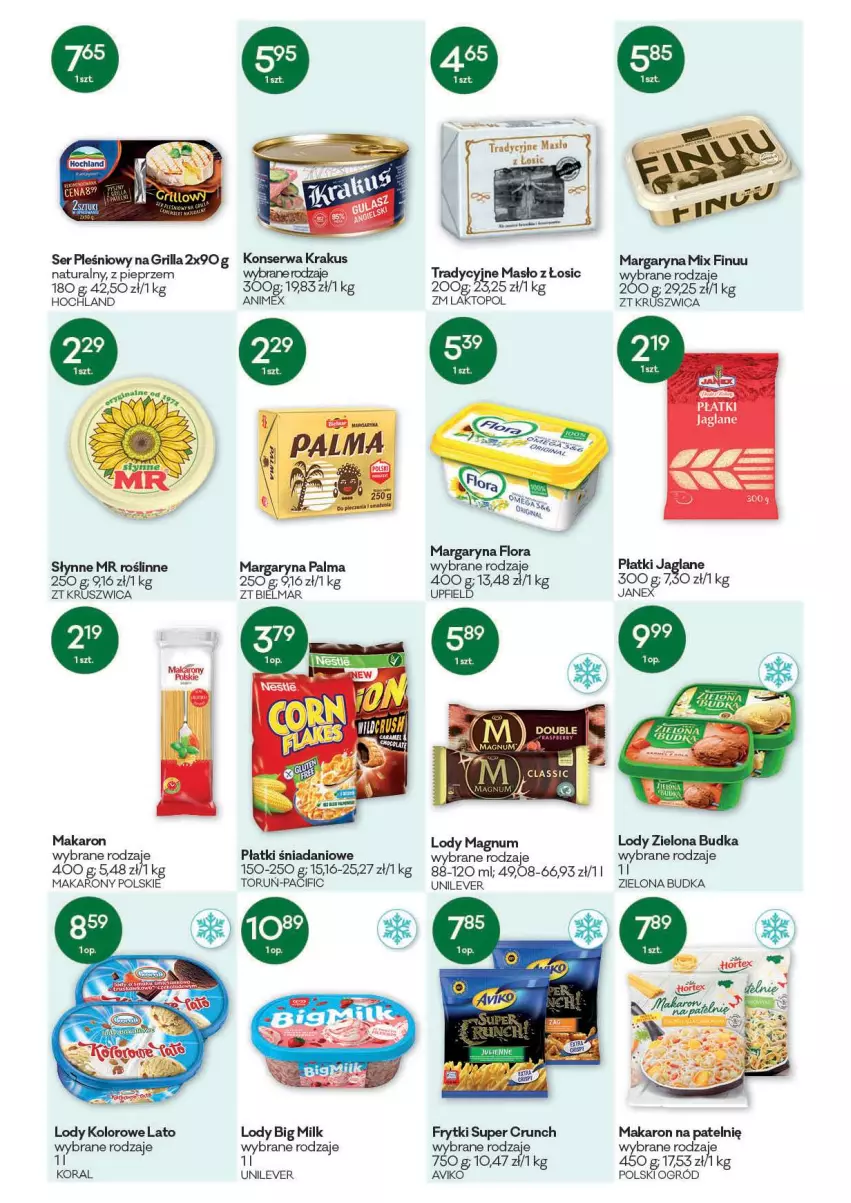 Gazetka promocyjna Groszek - Gazetka - ważna 01.07 do 13.07.2021 - strona 5 - produkty: Big Milk, Cif, Danio, Finuu, Flora, Frytki, Grill, Hochland, Krakus, Lody, Makaron, Margaryna, Masło, Ogród, Palma, Pieprz, Ser, Ser pleśniowy, Słynne, Słynne MR Roślinne, Top, Zielona Budka