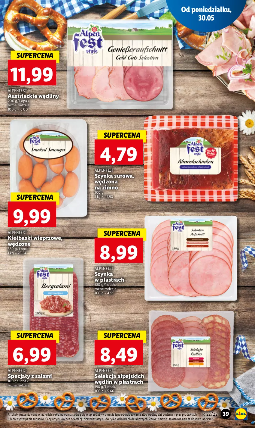 Gazetka promocyjna Lidl - GAZETKA - ważna 30.05 do 01.06.2022 - strona 39 - produkty: Salami, Szynka