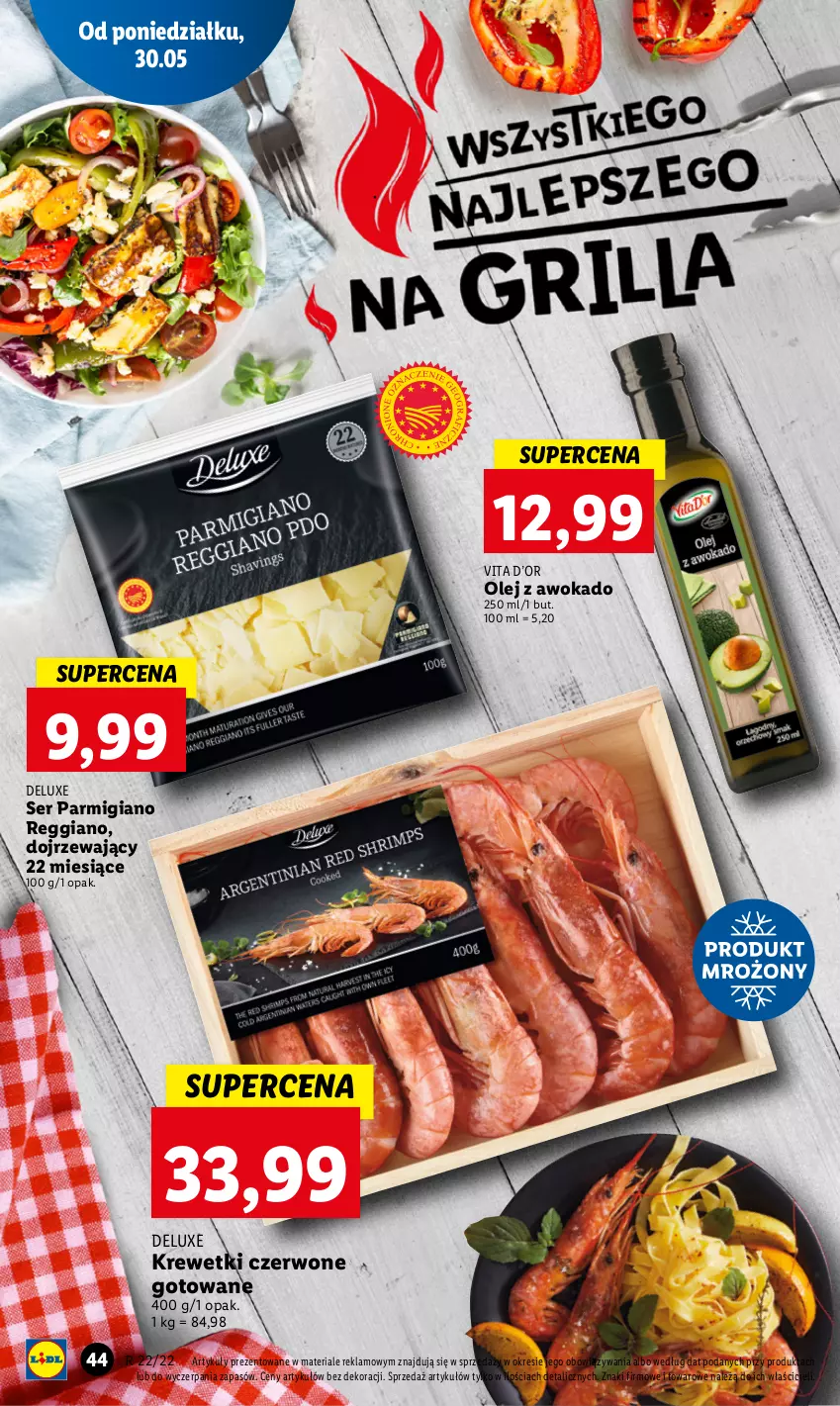 Gazetka promocyjna Lidl - GAZETKA - ważna 30.05 do 01.06.2022 - strona 44 - produkty: Krewetki, Olej, Ser