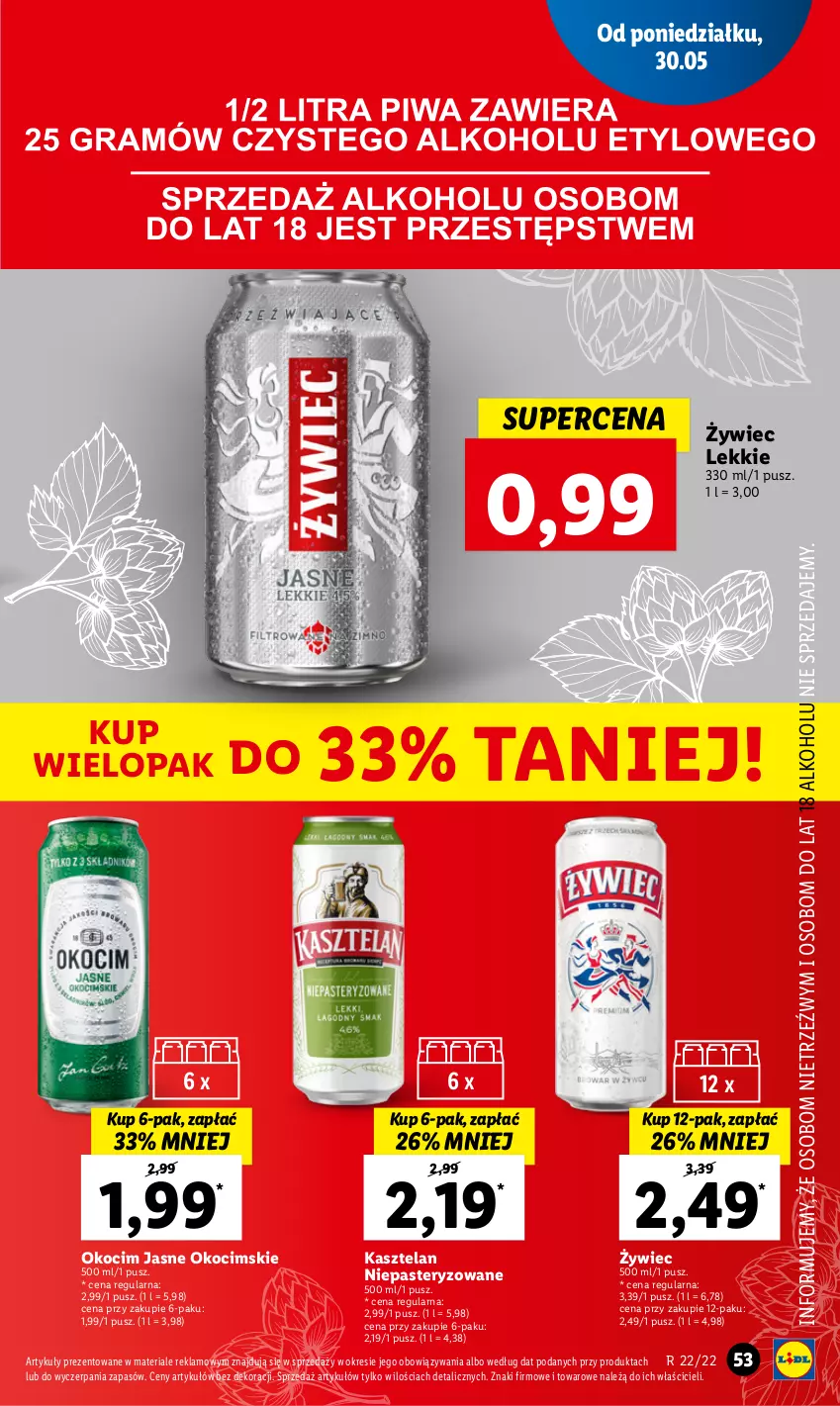 Gazetka promocyjna Lidl - GAZETKA - ważna 30.05 do 01.06.2022 - strona 53 - produkty: Kasztelan, Koc, Okocim