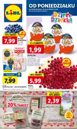 Gazetka promocyjna Lidl - GAZETKA - Gazetka - ważna od 01.06 do 01.06.2022 - strona 1 - produkty: Kurczak, Por, Gra, Borówka, Borówka amerykańska, Mlekovita, Maliny, Olej, Kinder, Mleko