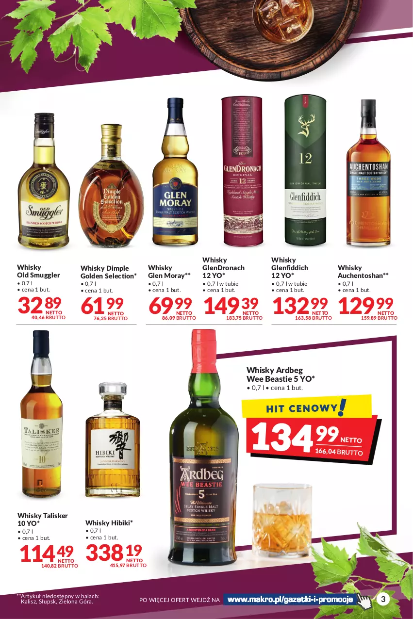 Gazetka promocyjna Makro - Najlepsze oferty - oferta z alkoholem - ważna 18.10 do 31.10.2022 - strona 3 - produkty: Dimple Golden Selection, Whisky