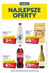 Gazetka promocyjna Makro - Najlepsze oferty - oferta z alkoholem - Gazetka - ważna od 31.10 do 31.10.2022 - strona 1 - produkty: Por, Kawa ziarnista, Kawa, Coca-Cola, Rolmlecz, Napój gazowany, Lavazza, Wino, Napój, Mleko