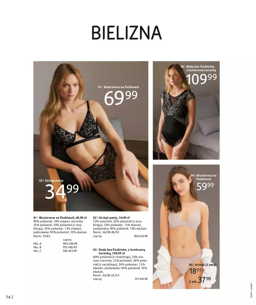 Gazetka promocyjna Bonprix - ZIMA W PASTELOWYCH KOLORACH - ważna 25.11 do 12.12.2024 - strona 76 - produkty: Bielizna, Biustonosz, Body, Stringi