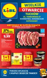 Gazetka promocyjna Lidl - Nowy Lidl w Tuchowie - Gazetka - ważna od 28.04 do 28.04.2024 - strona 1 - produkty: Gra, Karkówka wieprzowa, Herbata czarna, Lody, Lipton, Herbata, Olej, Fa