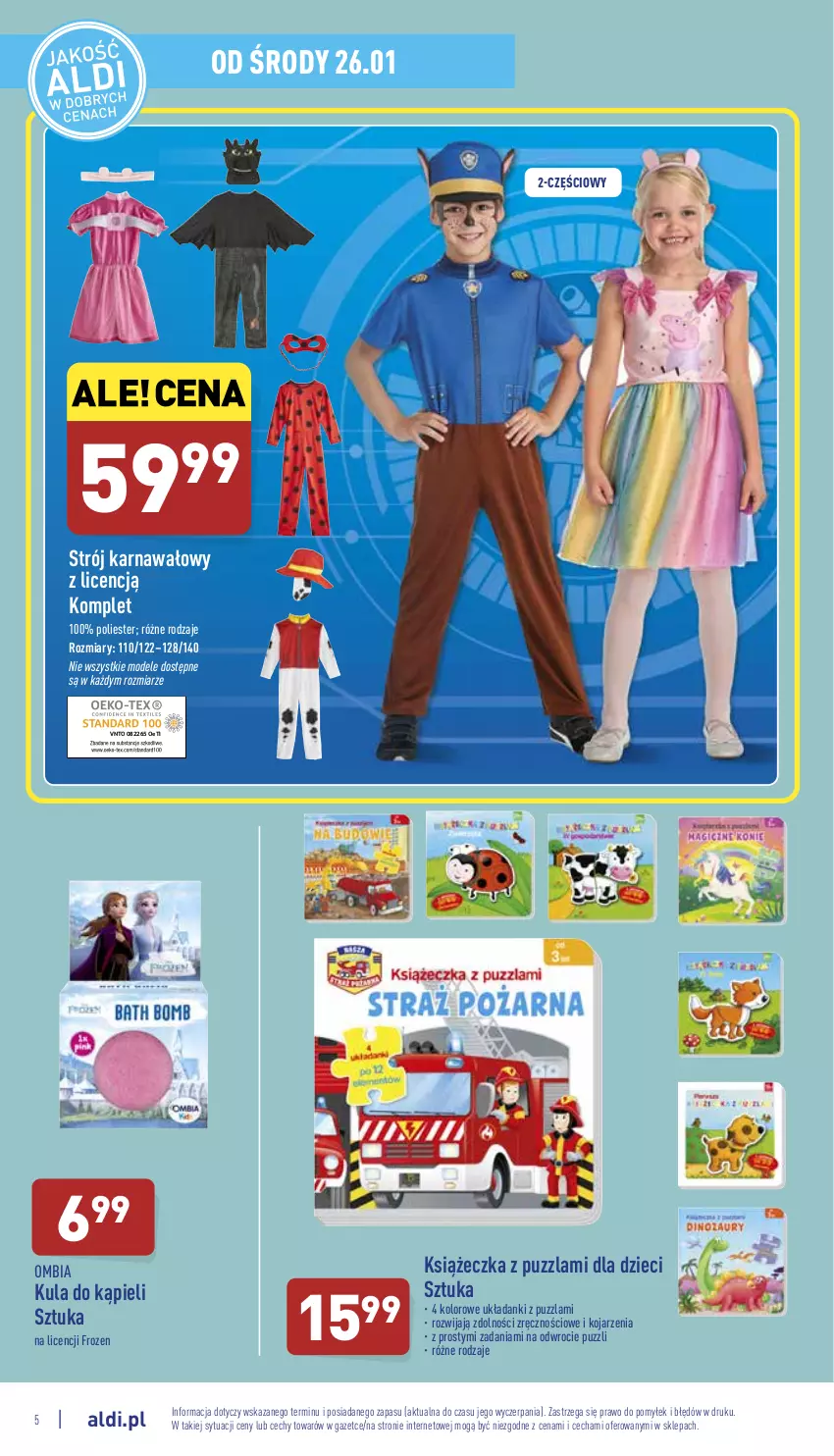Gazetka promocyjna Aldi - Katalog Moda i Dom - ważna 24.01 do 30.01.2022 - strona 5 - produkty: Dzieci, Frozen, Kula do kąpieli