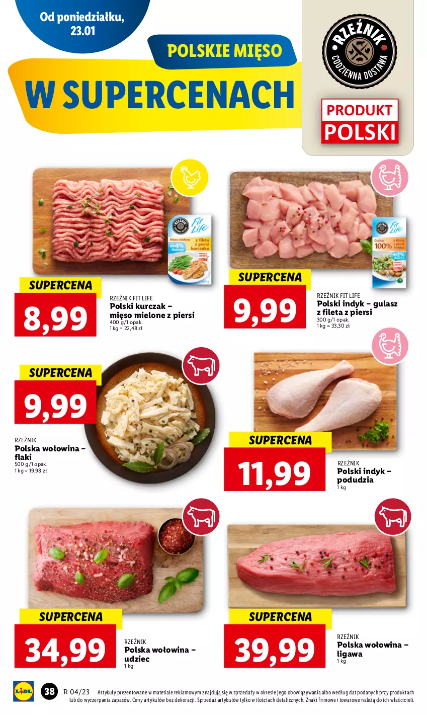 Gazetka promocyjna Lidl - GAZETKA - ważna 23.01 do 25.01.2023 - strona 40 - produkty: Kurczak, Mięso, Mięso mielone, Wołowina