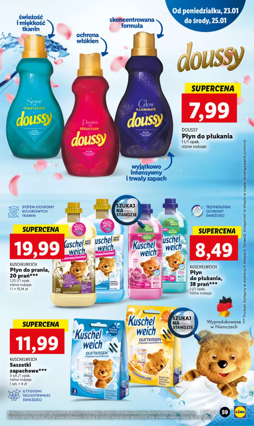 Gazetka promocyjna Lidl - GAZETKA - ważna 23.01 do 25.01.2023 - strona 65 - produkty: Płyn do płukania, Płyn do prania