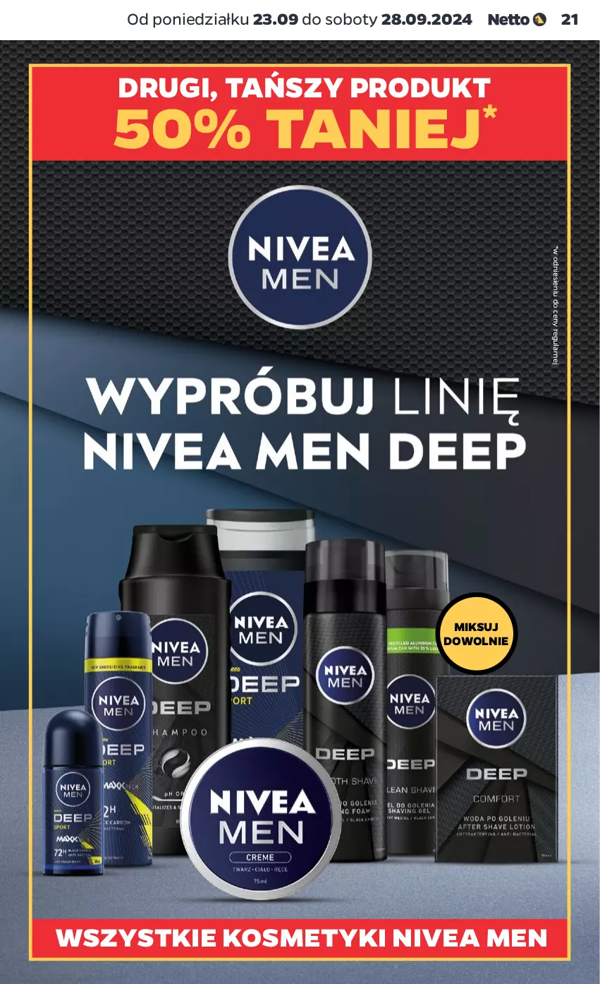 Gazetka promocyjna Netto - Netto Gazetka Food 39/24A - ważna 23.09 do 28.09.2024 - strona 21 - produkty: Nivea, Nivea Men