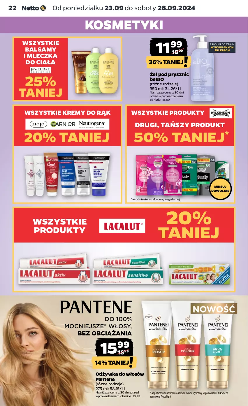 Gazetka promocyjna Netto - Netto Gazetka Food 39/24A - ważna 23.09 do 28.09.2024 - strona 22 - produkty: Odżywka, Pantene, Por, Szampon