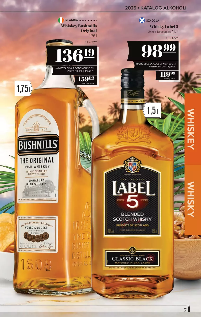 Gazetka promocyjna PoloMarket - Katalog alkoholi 14/2026 - ważna 30.07 do 12.08.2026 - strona 7 - produkty: Bushmills, Gin, Koc, Whiskey, Whisky