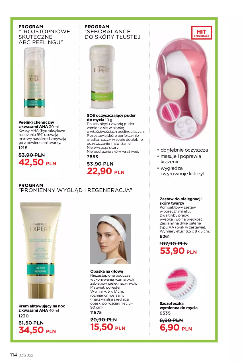 Gazetka promocyjna Faberlic - ważna 25.04 do 15.05.2022 - strona 114 - produkty: Gra, Opaska, Peeling, Por, Puder, Silan, Sok, Sos, Szczoteczka, Top, Wasa