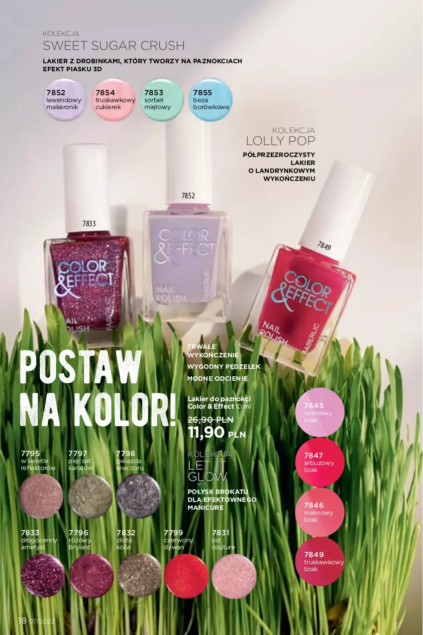 Gazetka promocyjna Faberlic - ważna 25.04 do 15.05.2022 - strona 18 - produkty: Arbuz, Cukier, Dywan, Gwiazda, Inka, Lakier, Lakier do paznokci, Makaron, Reflektor