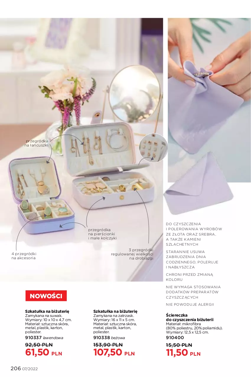 Gazetka promocyjna Faberlic - ważna 25.04 do 15.05.2022 - strona 206 - produkty: Kolczyki, Szkatułka, Szkatułka na biżuterię