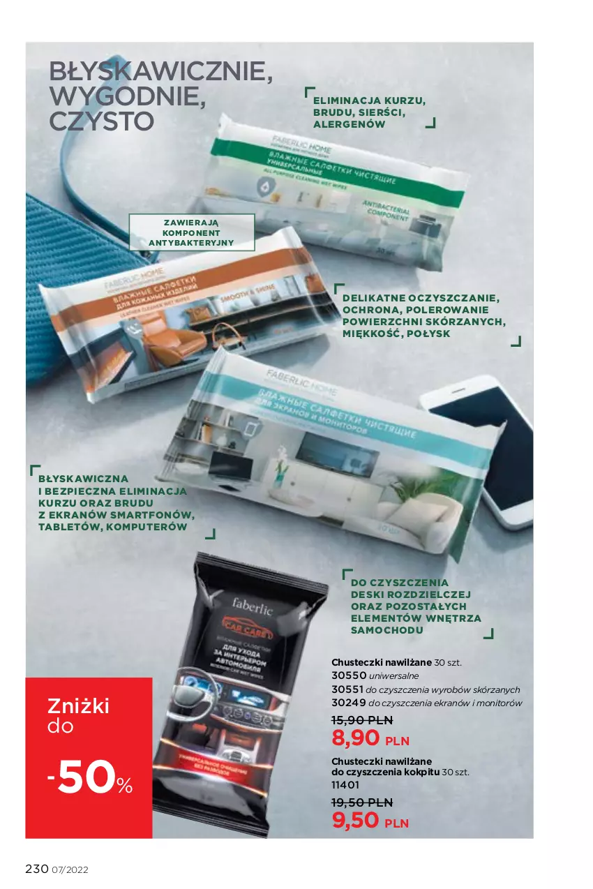 Gazetka promocyjna Faberlic - ważna 25.04 do 15.05.2022 - strona 230 - produkty: Chusteczki, Komputer, Monitor, Piec, Smartfon, Tablet