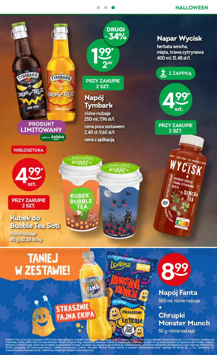 Gazetka promocyjna Żabka - ważna 25.10 do 07.11.2023 - strona 11 - produkty: Chrupki, Fa, Fanta, Herbata, Kubek, Mięta, Monster Munch, Napój, Tymbark