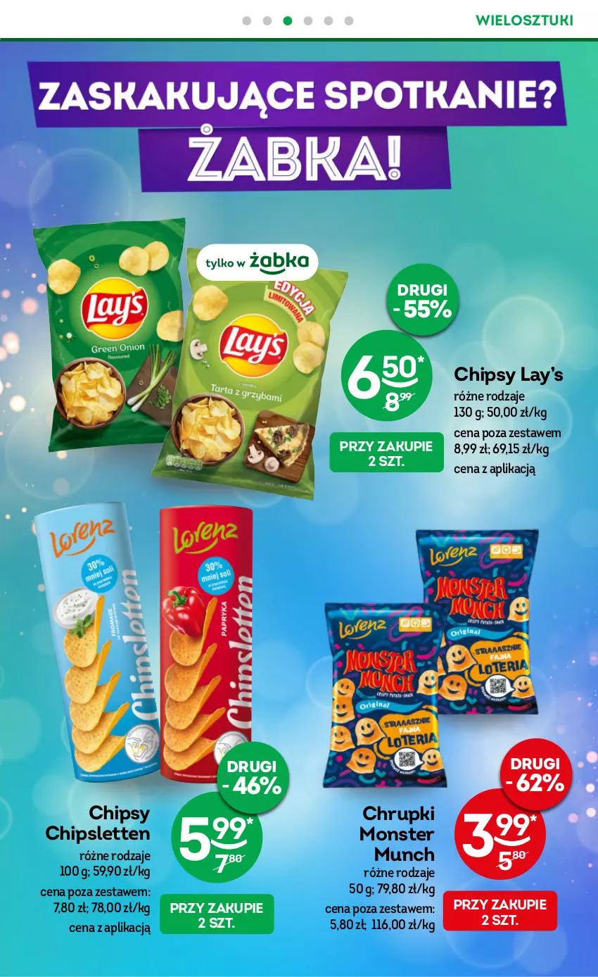 Gazetka promocyjna Żabka - ważna 25.10 do 07.11.2023 - strona 24 - produkty: Chipsy, Chrupki, Lay’s, Monster Munch