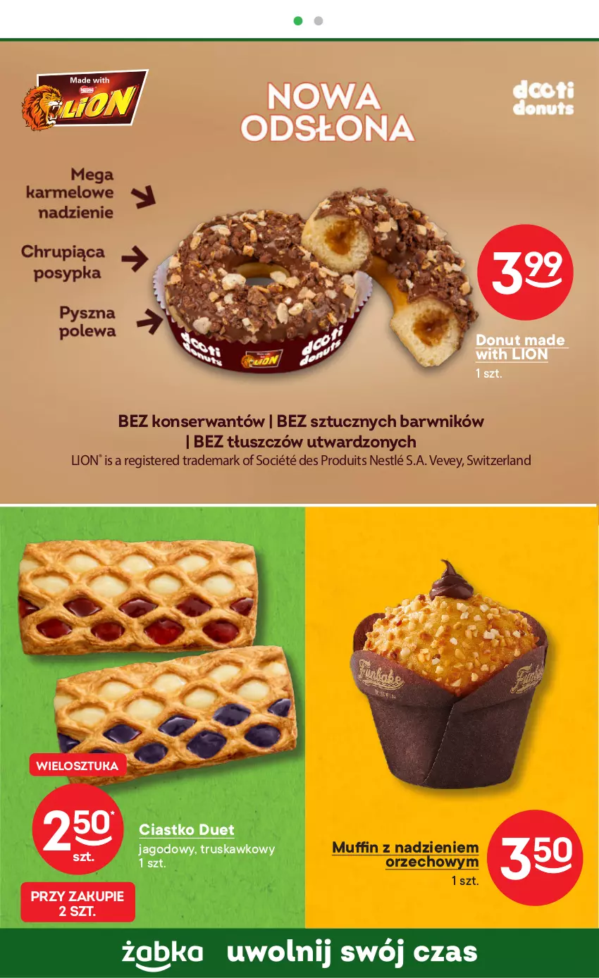 Gazetka promocyjna Żabka - ważna 25.10 do 07.11.2023 - strona 30 - produkty: Donut, Lion, Nestlé, Ser