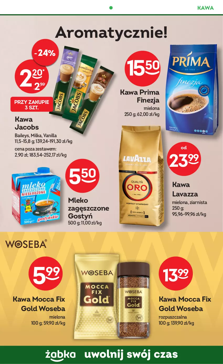 Gazetka promocyjna Żabka - ważna 25.10 do 07.11.2023 - strona 49 - produkty: Jacobs, Kawa, Lavazza, Milka, Mleko, Mleko zagęszczone, Mocca Fix Gold, Prima, Woseba