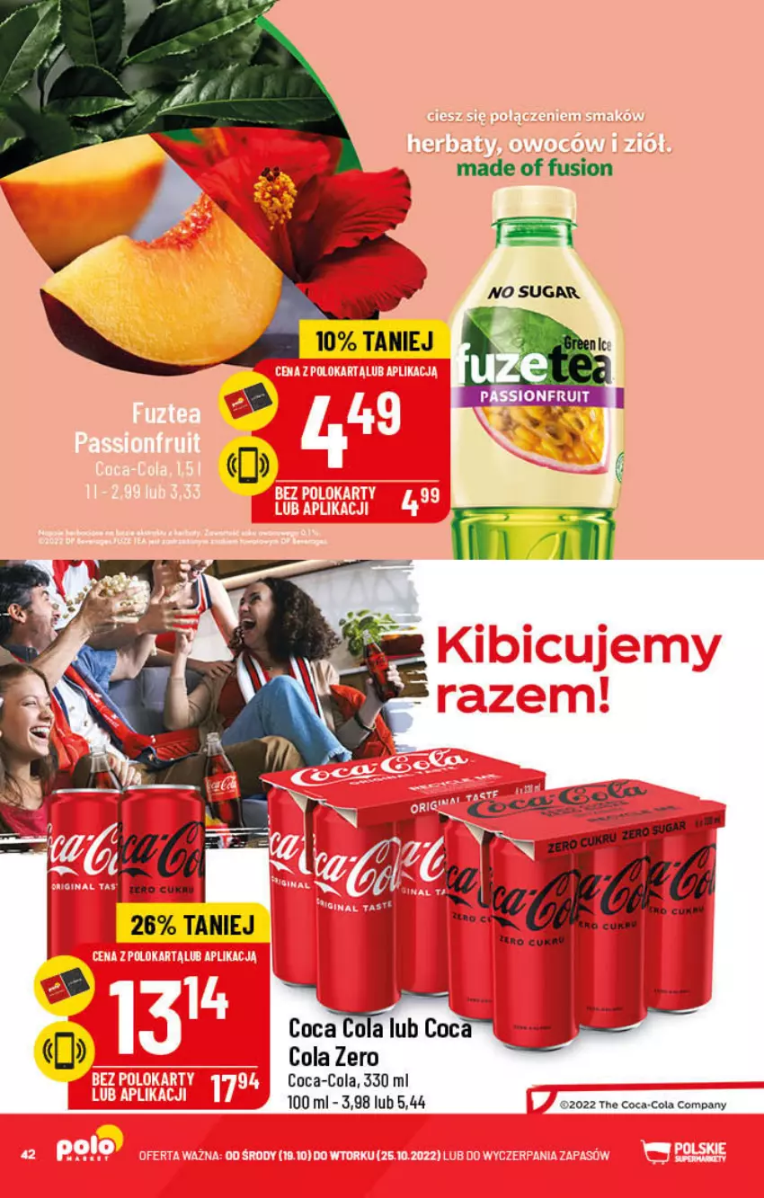 Gazetka promocyjna PoloMarket - Gazetka pomocyjna - ważna 19.10 do 25.10.2022 - strona 42 - produkty: Coca-Cola, Fusion