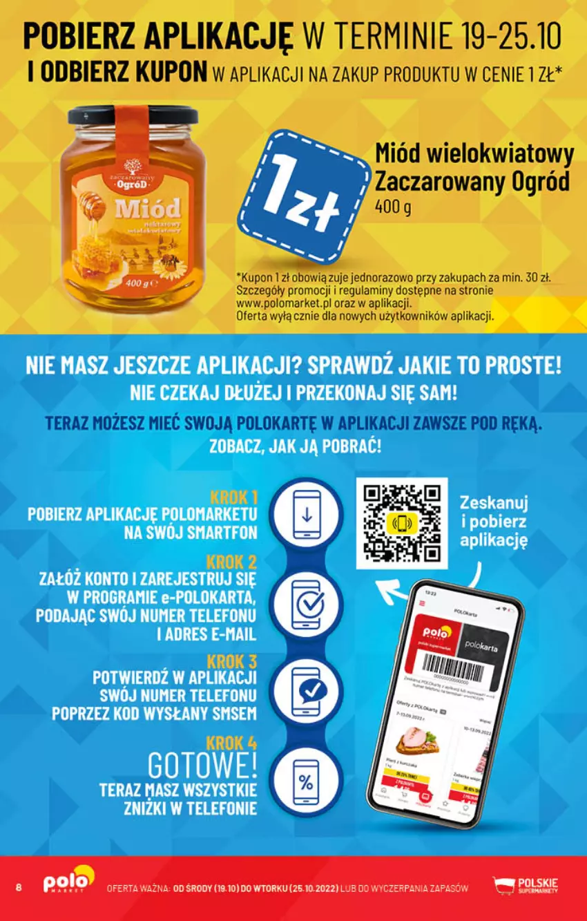 Gazetka promocyjna PoloMarket - Gazetka pomocyjna - ważna 19.10 do 25.10.2022 - strona 8 - produkty: Miód, Ogród, Tera