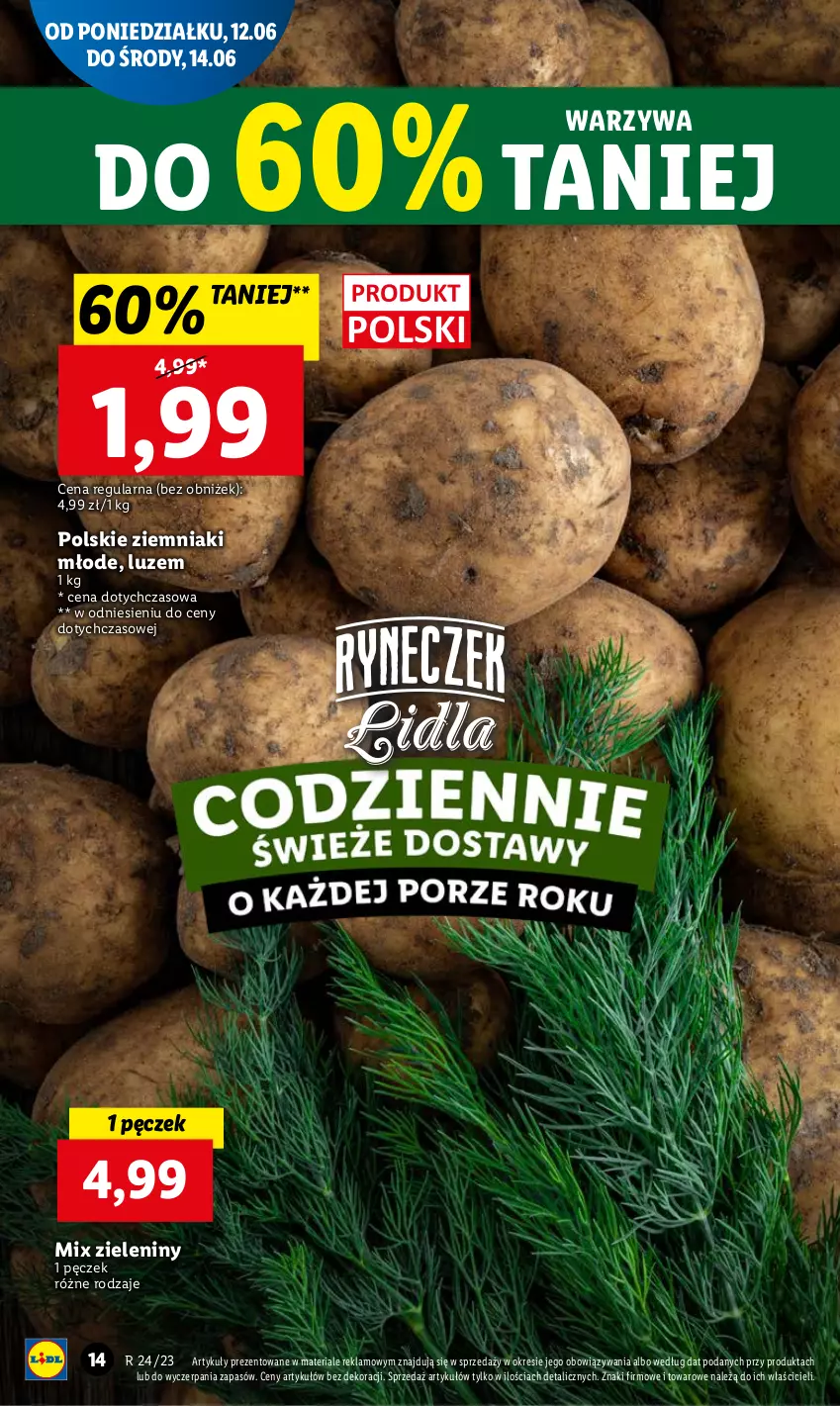 Gazetka promocyjna Lidl - GAZETKA - ważna 12.06 do 14.06.2023 - strona 2 - produkty: Warzywa, Ziemniaki