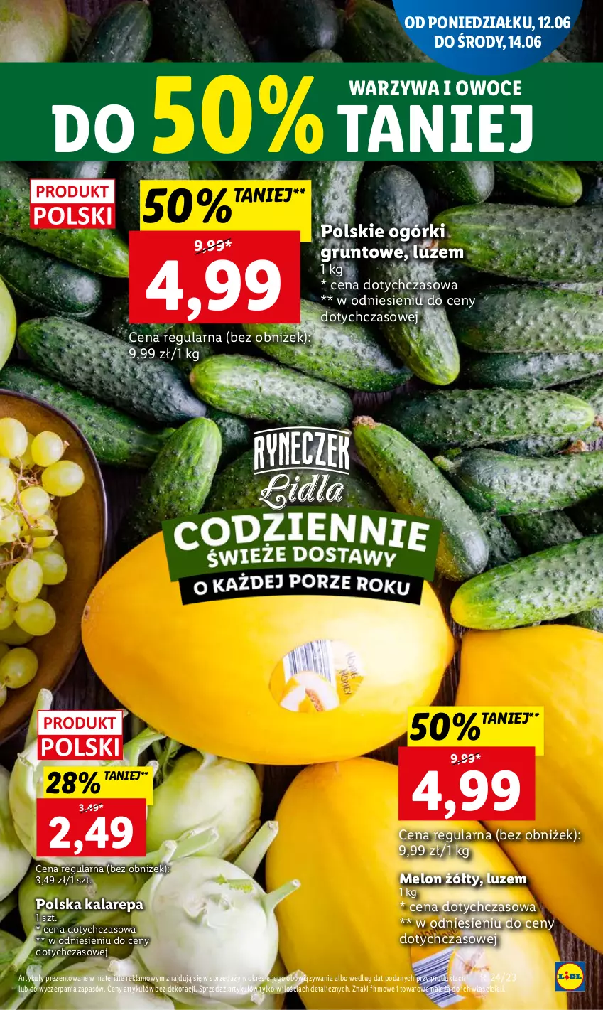 Gazetka promocyjna Lidl - GAZETKA - ważna 12.06 do 14.06.2023 - strona 5 - produkty: Grunt, Melon, Owoce, Warzywa, Warzywa i owoce