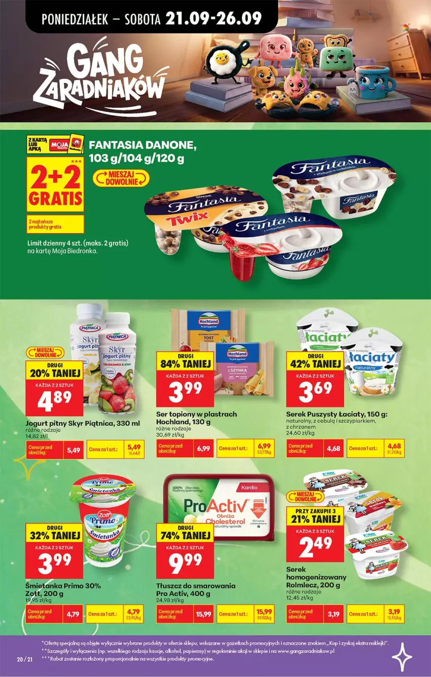 Gazetka promocyjna Biedronka - Od Poniedziałku - ważna 21.09 do 26.09.2026 - strona 24 - produkty: Chrzan, Feta, Gra, Hochland, Jogurt, Jogurt pitny, Kiwi, Piątnica, Por, Rolmlecz, Ser, Ser topiony, Serek, Serek puszysty, Top