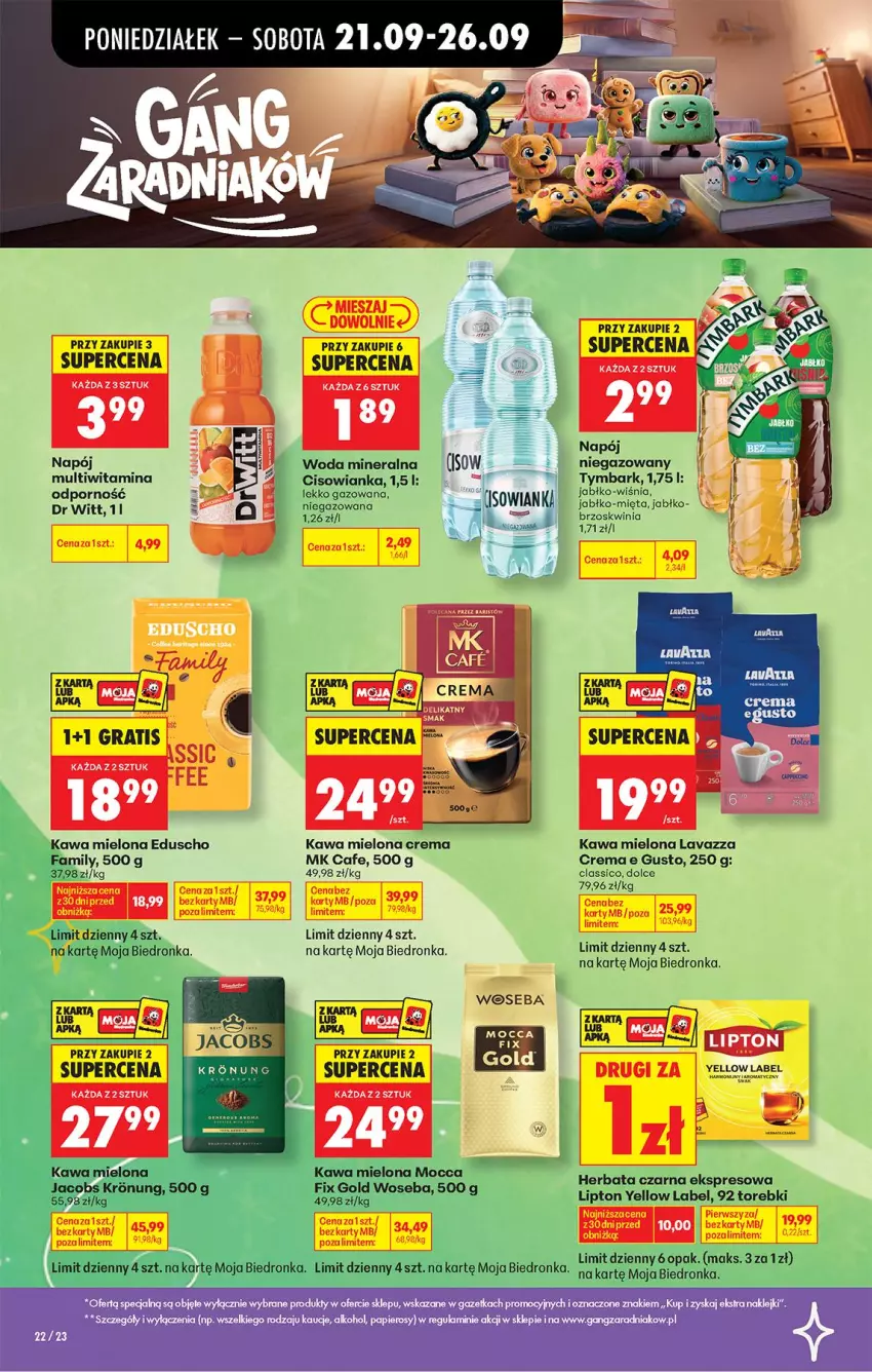 Gazetka promocyjna Biedronka - Od Poniedziałku - ważna 21.09 do 26.09.2026 - strona 26 - produkty: Kawa, Kawa mielona, Klej, Lavazza, Napój, Por, Tymbark, Woseba